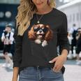 Donna Pocket Cavalier King Charles Spaniel Regalo Per Amanti Dei Cani Con Collo A Maglietta a maniche lunghe Regalos para ella