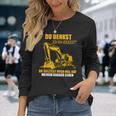 Du Denkst Ich Binerrück You Denkst Ich Binerrückt Excavator Langarmshirts Geschenke für Sie