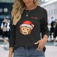 Emoji-Nikolausmütze-Affengesicht Langarmshirts Geschenke für Sie