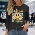 First Day Of School Vibes Back To School Teachers Students Long Sleeve T-Shirt Gifts for Her