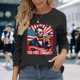 Free Lincoln Washington 4Th Of July Patriotic American Usa Long Sleeve T-Shirt Gifts for Her
