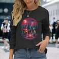 Alien And Bigfoot Campfire Moon Ufo Adventure Hiking Long Sleeve T-Shirt Gifts for Her