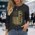 Golden Color Usa Flag Trump President Inauguration Day 2025 Long Sleeve T-Shirt Gifts for Her