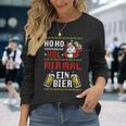 Ho Hol Mir Mal Ein Bier Christmas Santa Claus Langarmshirts Geschenke für Sie