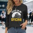 Hombreida En La Granja Tractor Estoy En Mi Oficina Camiseta de manga larga Regalos para ella