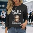 Ich Bin Wach Mehr Möchte Ich Nicht Sagen Katze Angervt Langarmshirts Geschenke für Sie