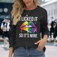 Ich Habe Es Angeleckeck So Ist Es Meine Lgbt Langarmshirts Geschenke für Sie