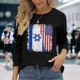 Israel Usa Flag Langarmshirts Geschenke für Sie