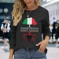 Italiano Coltivato Con Radici Albanesi Albania Maglietta a maniche lunghe Regalos para ella