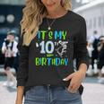 It's My 10Th Birthday Scooter Skating 10 Year Old Birthday Long Sleeve T-Shirt Gifts for Her