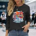 Japonés Daruma Gran Ola Kanagawa Japón Arteintage Camiseta de manga larga Regalos para ella
