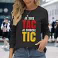 Je Suis Tac Je Cherche Tic Duo Tic Et Tac Deguisement Deux T-shirt à manches longues Cadeaux pour elle