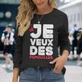 Jeeux Des Papouilles Idee Cadeau Saintalentin Citation T-shirt à manches longues Cadeaux pour elle