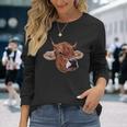 Jersey Cattle Coltivatore Della Fauna Selvatica Con Mucca Maglietta a maniche lunghe Regalos para ella