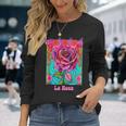La Rosa The Rose Mexican Bingo Card In A Traditional Game Long Sleeve T-Shirt Gifts for Her