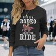 Laita È Un Rodeo Goditi Iliaggio Con Il Tramonto Grafica Rodeo Maglietta a maniche lunghe Regalos para ella
