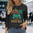 Level 10 Unlocked Compleanno 10 Anni Regalo 10 Anni Maschio Maglietta a maniche lunghe Regalos para ella