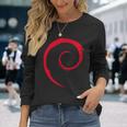 Linuxlover Debian Spiral Logo Os Open Source Maglietta a maniche lunghe Regalos para ella