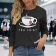 I Love English Tea Uk Flag Fun Novelty Souvenir Memorabilia Long Sleeve T-Shirt Gifts for Her