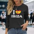 I Love Ibiza Spagna Cuore Bandiera Spagna Maglietta a maniche lunghe Regalos para ella