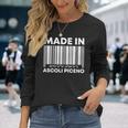 Made In Ascoli Piceno Barcode Maglietta a maniche lunghe Regalos para ella