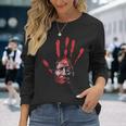 Main Rouge Autochtone Amérindienne Sur Le Thème Du Sang Indien T-shirt à manches longues Cadeaux pour elle