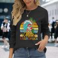 Mele-Kalikimaka Retro Santa Claus Shaka Hawaii Langarmshirts Geschenke für Sie