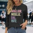 Miglior Moglie Dal 1972 Anni 52 Anniversario Matrimonio Maglietta a maniche lunghe Regalos para ella