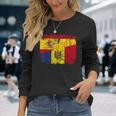 Moldavia España Bandera De La Amistad Moldavia Camiseta de manga larga Regalos para ella