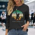 Mount Lemmon Az Usa Sasquatch Peace Sign Bigfoot Long Sleeve T-Shirt Gifts for Her