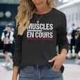 Muscles En Courseuillez Patienter Hommes Fitness Muscle T-shirt à manches longues Cadeaux pour elle