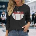 Nashville Skyline Cityscape Baseball Retro Vintage Long Sleeve T-Shirt Gifts for Her