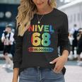 Nivel 68 Desbloqueado 68 Aniversario De Boda 68 Años Camiseta de manga larga Regalos para ella