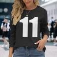 Number Eleven Number 11 Numbers Langarmshirts Geschenke für Sie