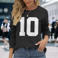 Numero 10 Stampa Sul Retro Solo Jersey Di Cotone Team Maglietta a maniche lunghe Regalos para ella