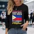 Philippine Flag For Asians Philippines Langarmshirts Geschenke für Sie