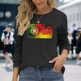 Portugal Deutschland Fusion Football Sport Competition Friends Langarmshirts Geschenke für Sie