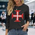 Portuguese Cross Of The Order Of Christ Cross Portugal Langarmshirts Geschenke für Sie