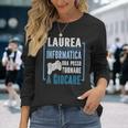 Regalo Divertente Laurea Informatica Neo Informatico Gamer Maglietta a maniche lunghe Regalos para ella