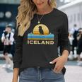 Retro Island Puffin Icelandic Bird Puffin Langarmshirts Geschenke für Sie