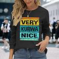 Retroery Kurwa Nice Poland Polska Langarmshirts Geschenke für Sie