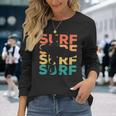 Retrointage Surfing For Surfer And Wave Rider Langarmshirts Geschenke für Sie