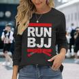 Run Bjj Brazilian Jiu-Jitsu Bjj Belt Langarmshirts Geschenke für Sie