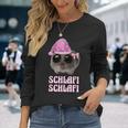 Schlafi Schlafi Sad Hamster Hamstie Meme Sleep Langarmshirts Geschenke für Sie