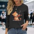 Simpatico Gatto Con Beliolino Per Adulti E Bambini Maglietta a maniche lunghe Regalos para ella