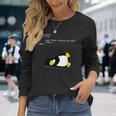 Sleeping Tux Loop Linux Geek Nerd Penguin Maglietta a maniche lunghe Regalos para ella