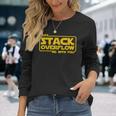 Stack Overflow With You Devops Programmer Java Python Linux Maglietta a maniche lunghe Regalos para ella
