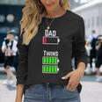 Stanco Twin Dad Bassa Carica Della Batteria Del Papà Maglietta a maniche lunghe Regalos para ella