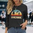 Sweden Sverige Retro Natural Langarmshirts Geschenke für Sie