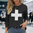 Swiss Flag Cross Switzerland Flag Camiseta de manga larga Regalos para ella